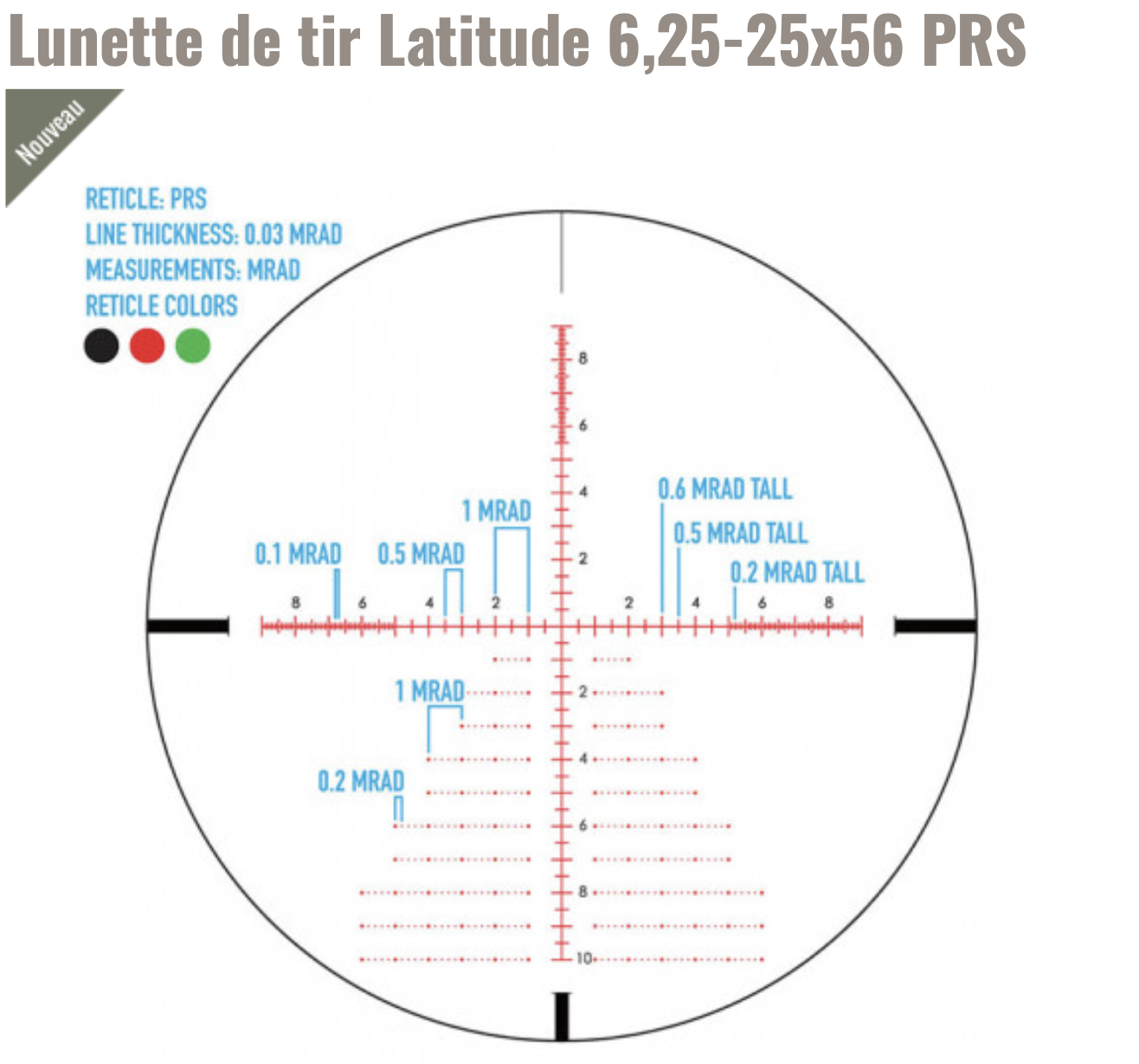 Lunette de visée Sightmark Latitude 6.5-25x56 PRS
