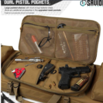 SAVIOR EQUIPMENT, DOUBLE RIFLE BAG GUN – W/ BACKPACK STRAP, TAN, 42” LONG